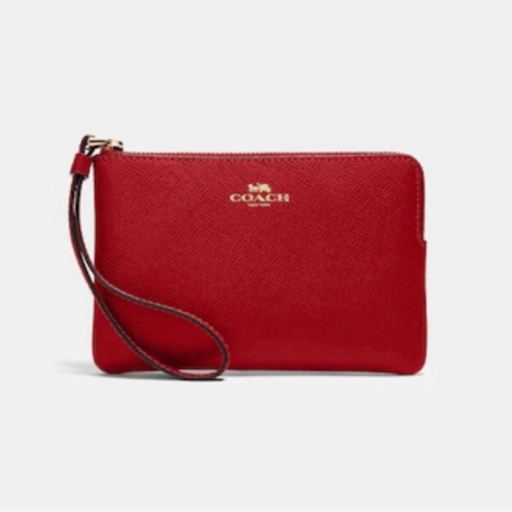 🆕  🌺 COACH! BEAUTIFUL RED ❤️ small wristlet ❤️